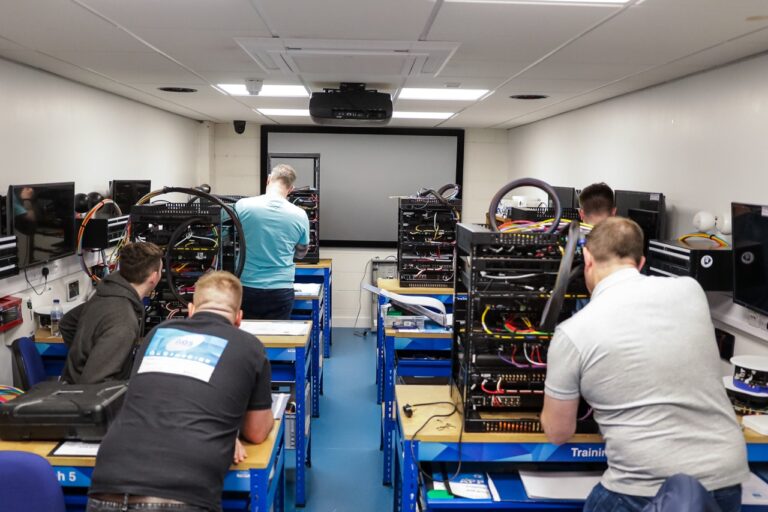Rack building during our smart home training course